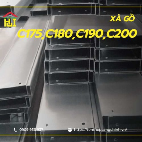 Xà gồ C175, C180, C190, C200 mạ kẽm | Tôn Thép Sáng Chinh