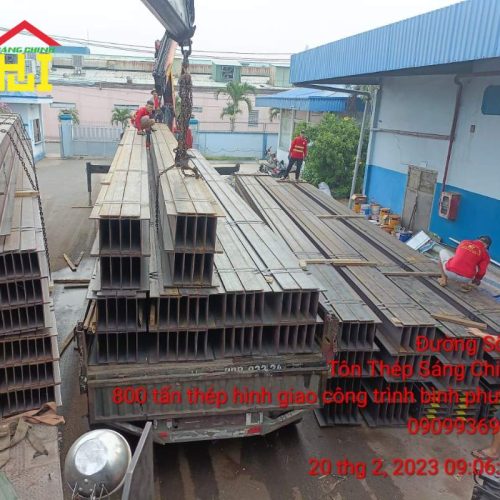 ảnh thực tế thép hình I150 tại Sáng Chinh