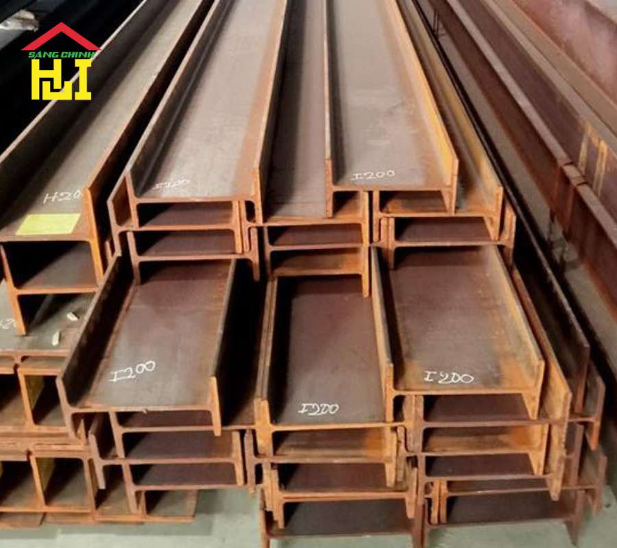 Thép Hình I200 x 100 x 5.5 x 8 x 12m Tiêu Chuẩn A36/SS400 4 thép hình I200 giá rẻ