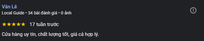 đánh giá của khách hàng về Sáng Chinh