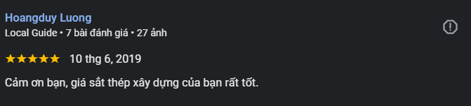 khách hàng đánh giá về Tôn Thép Sáng Chinh